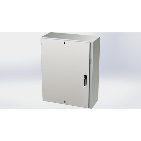 Saginaw Control & Engineering 3 Point Latch Electrical Enclosures, 48 in H, 16 in D, 37.38 in W, NEMA 3R, 4, 4X, 12, 13 SCE-48XEL3716SS6LP